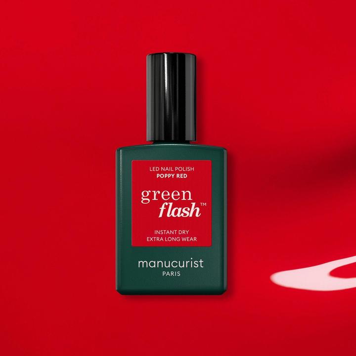 Image du produit Manucurist Green Flash vernis à ongles Poppy Red (Rouge Coquelicot, Vernis à ongles effet gel)