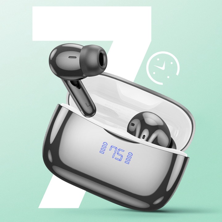 Actual product image Hoco Bluetooth headphones chrome effect (ANC, 7 h, Wireless)