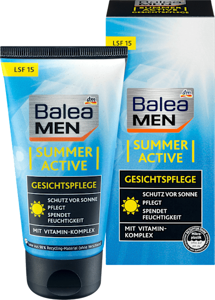 dm Balea MEN Summer Active face cream (Day cream, SPF 15)