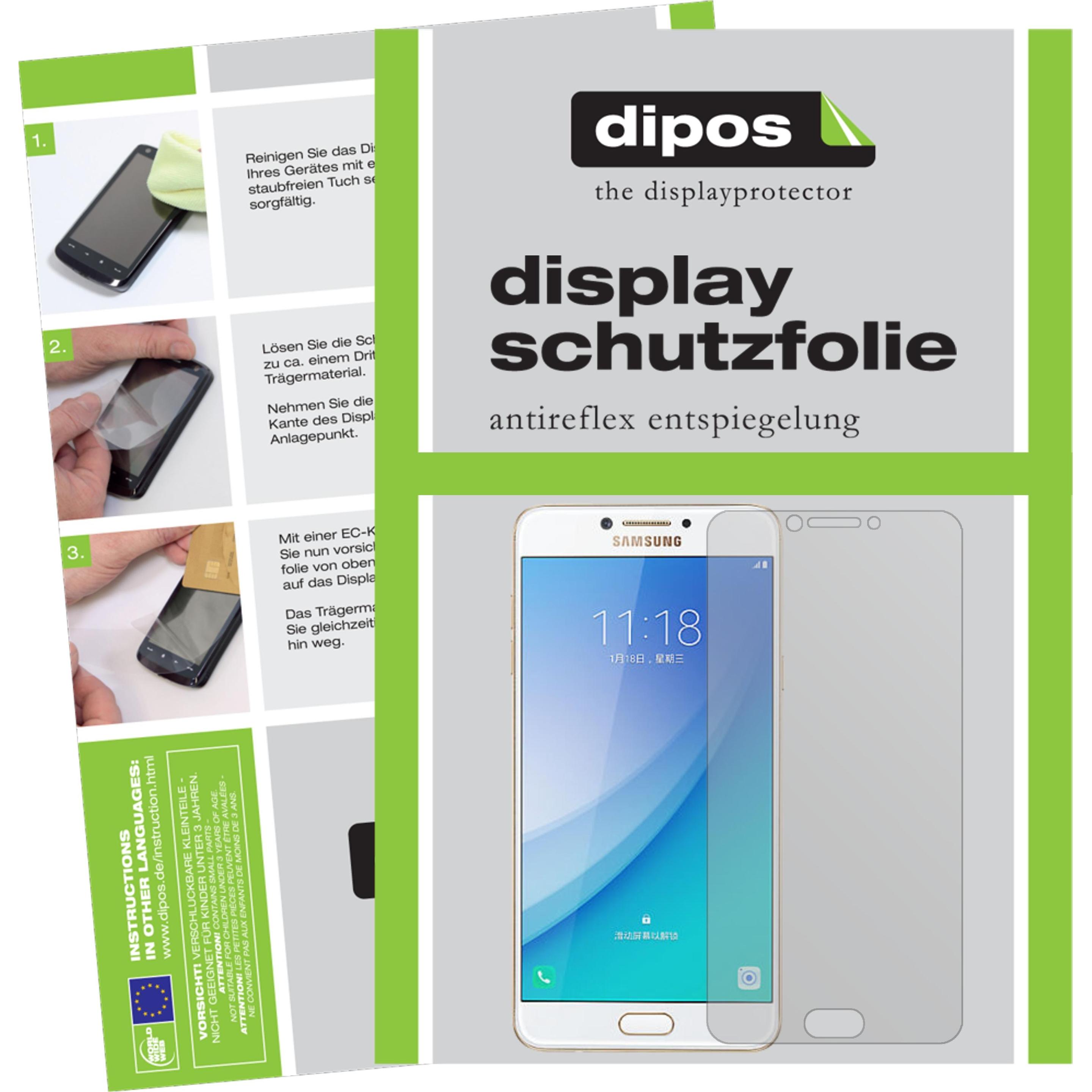 Dipos Displayschutzfolie Antireflex (6 Stück, Samsung Galaxy C7 Pro), Smartphone Schutzfolie, Transparent
