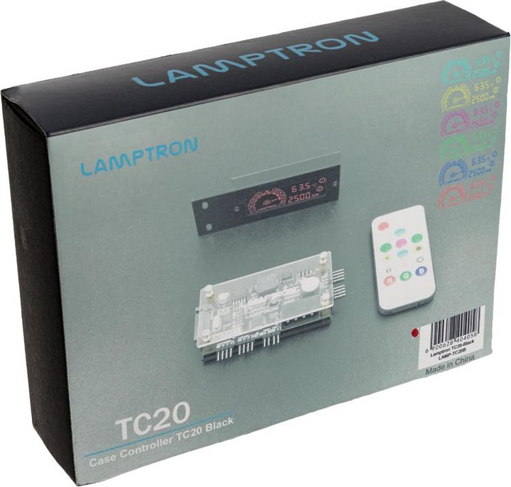 Actual product image Lamptron TC20 PCI RGB fan and LED controller - black (1 Fan)