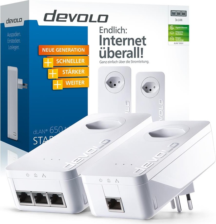 Produktbild Devolo dLAN 650 triple+ Starter Kit (600 Mbit/s)