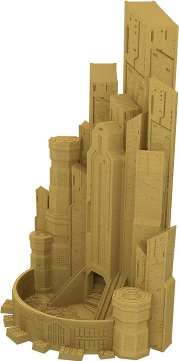 Produktbild Feldherr Fates End Dice Tower Cybercity gold – 3D gedruckter Würfelturm (Kunststoff)