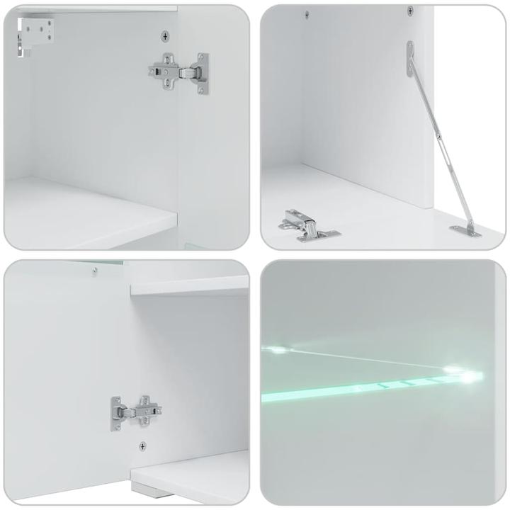 Produktbild vidaXL 5-tlg. Wohnwand mit LED-Beleuchtung Steingrau Holzwerkstoff TV-Möbel