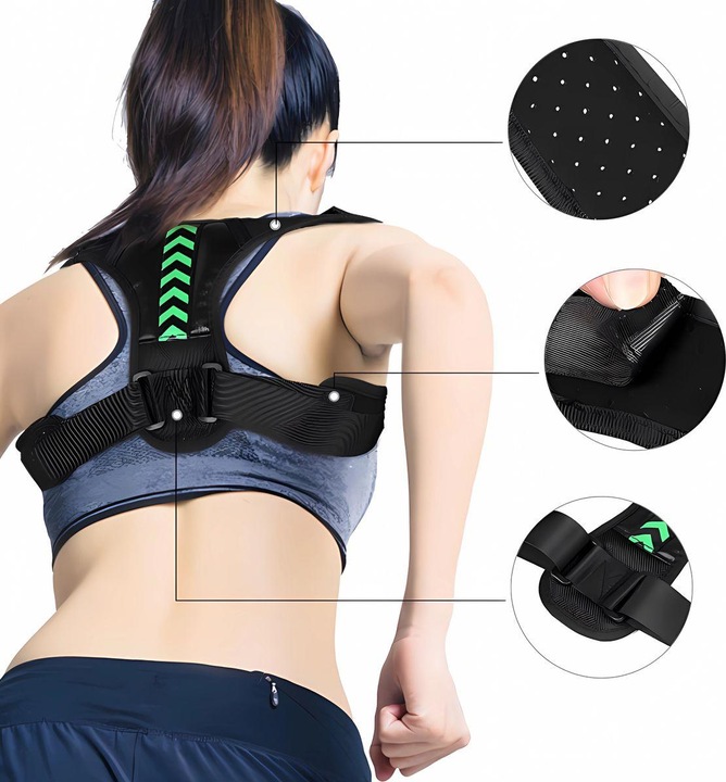 Actual product image König Design Back Support Straight Support Sport Back Brace Posture Correction Stabiliser New (S)