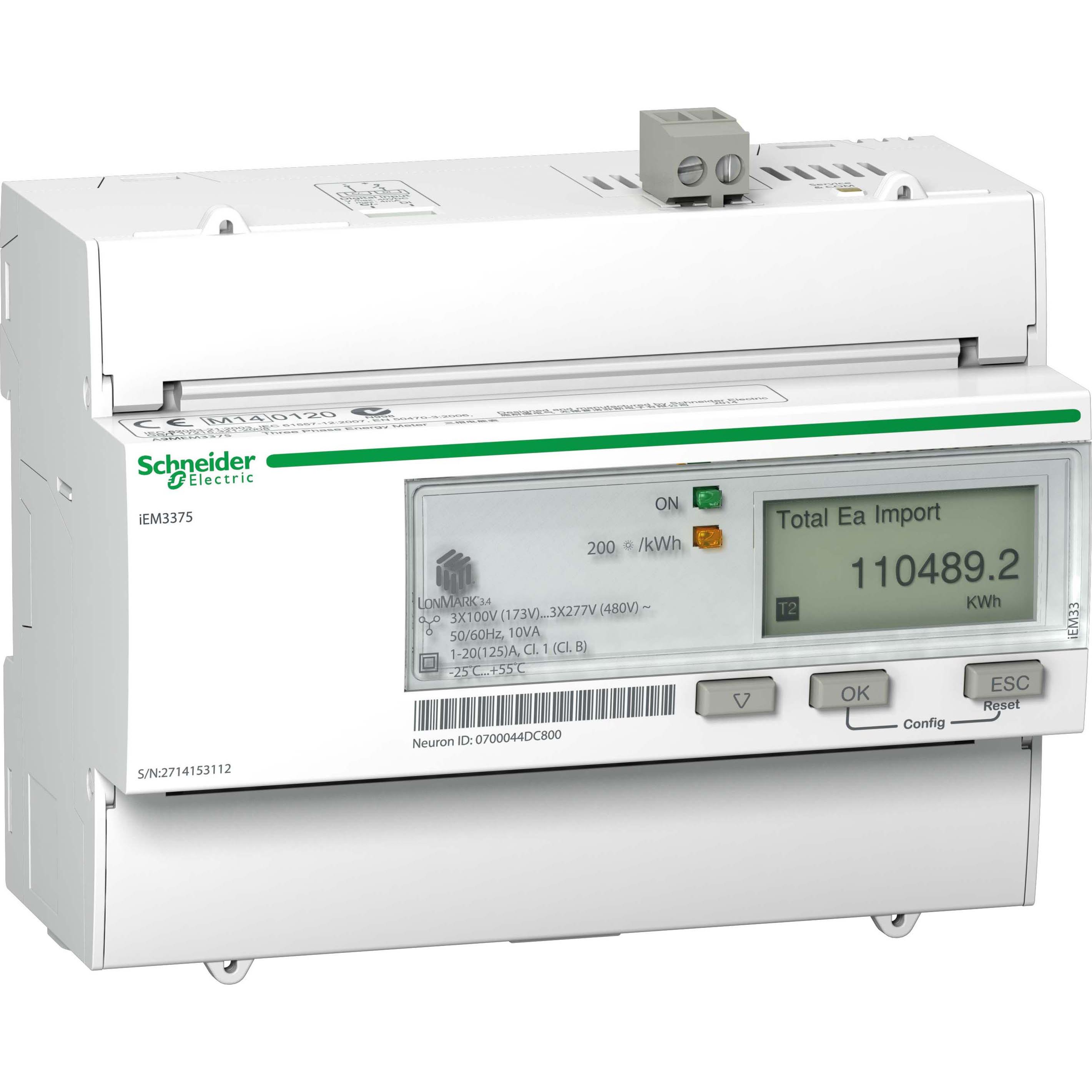Schneider Electric, Energiemessgerät, iEM3300 Energy Meter 125 A