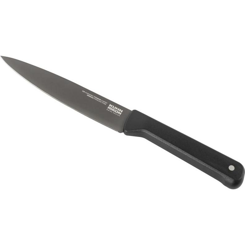 6x Kuhn Rikon ICED Allzweckmesser, Küchenmesser, Schwarz