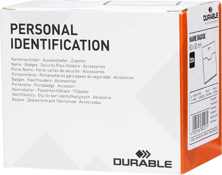 Actual product image Durable Name badges with open pocket