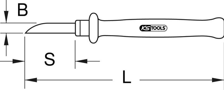 Actual product image KS Tools Cable stripping knife with protective insulation (5 cm)