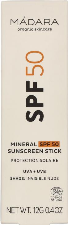 Immagine prodotto Madara Sonnenschutz-Stick mineralisch LSF50 12 g (Stick solare, SPF 50, 12 g)