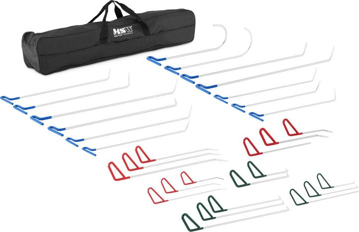 Produktbild MSW Ausbeulwerkzeug 30 Stangen legierter Stahl Ausbeulset Dellenwerkzeug
