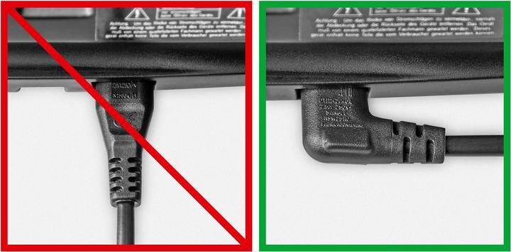 Image du produit Goobay Câble de raccordement Euro coudé des deux côtés, 1 m, blanc (1 m)