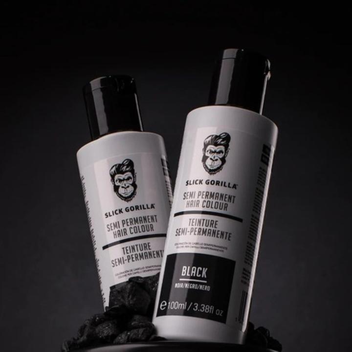 Produktbild Slick Gorilla Vegane und grausamkeitsfreie semi-permanente schwarze Haarfarbe 3,38 ml