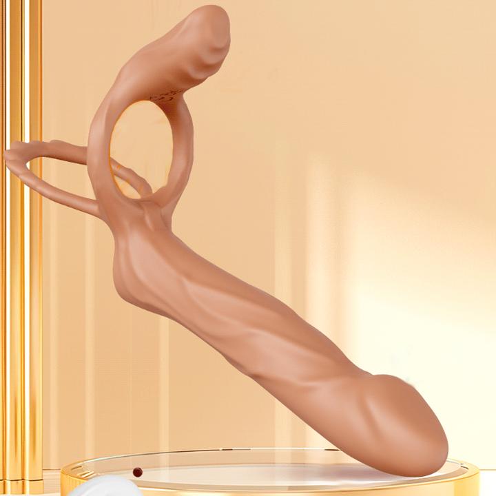 Actual product image Jiuai Remote-controlled double penetration vibrator