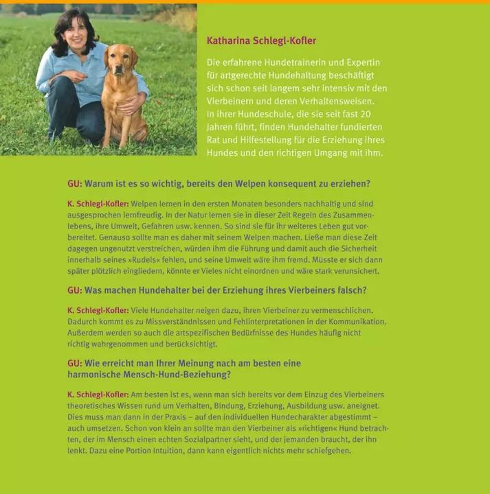 Produktbild Welpen-Erziehung (Deutsch, Katharina Schlegl-Kofler, 2010)