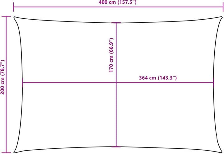 Produktbild vidaXL Sonnensegel (200 x 400 cm)