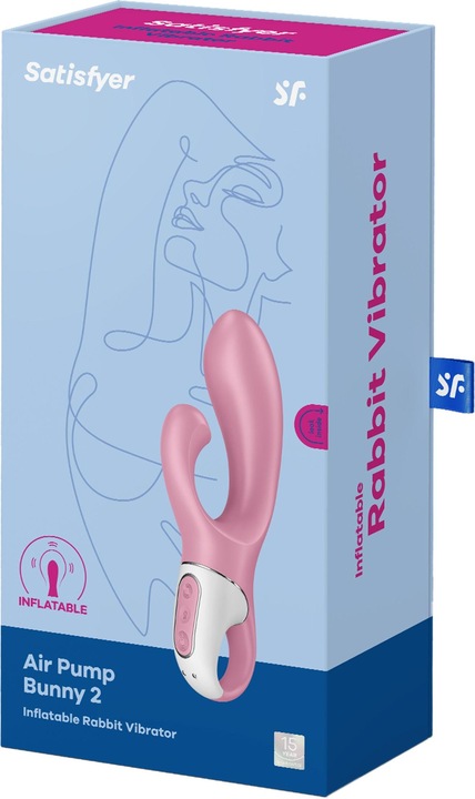 Actual product image Satisfyer Air Pump Bunny 2 - Light Red