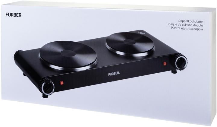 Produktbild Furber Doppelkochplatte Schwarz, 1500 W / 1000 W