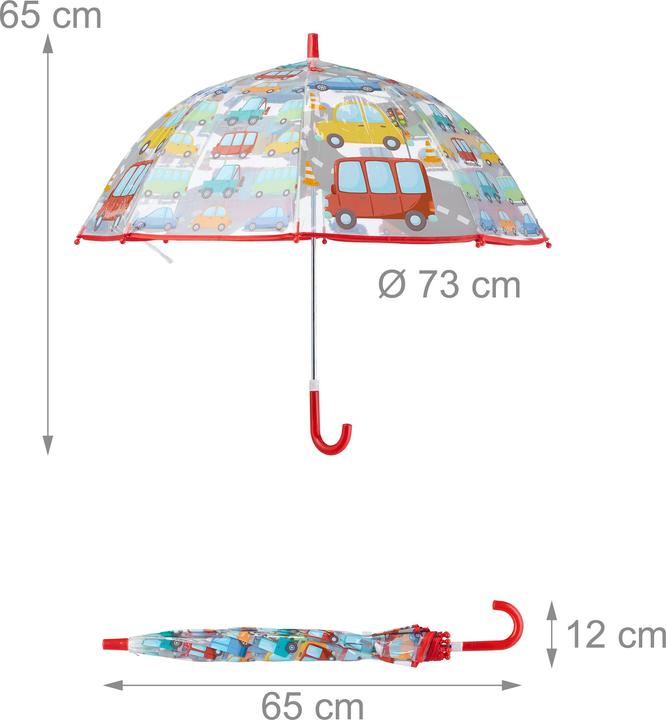 Produktbild Relaxdays Kinder Regenschirm "Autos"