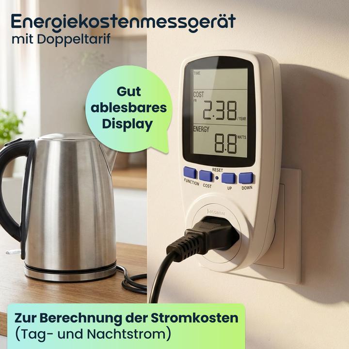 Produktbild Tecnoteq Doppeltarif Energiekostenmessgerät