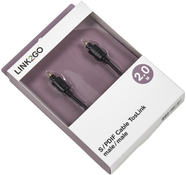 Produktbild Link2Go TosLink Audio-Glasfaser-Kabel (2 m, Optisch)