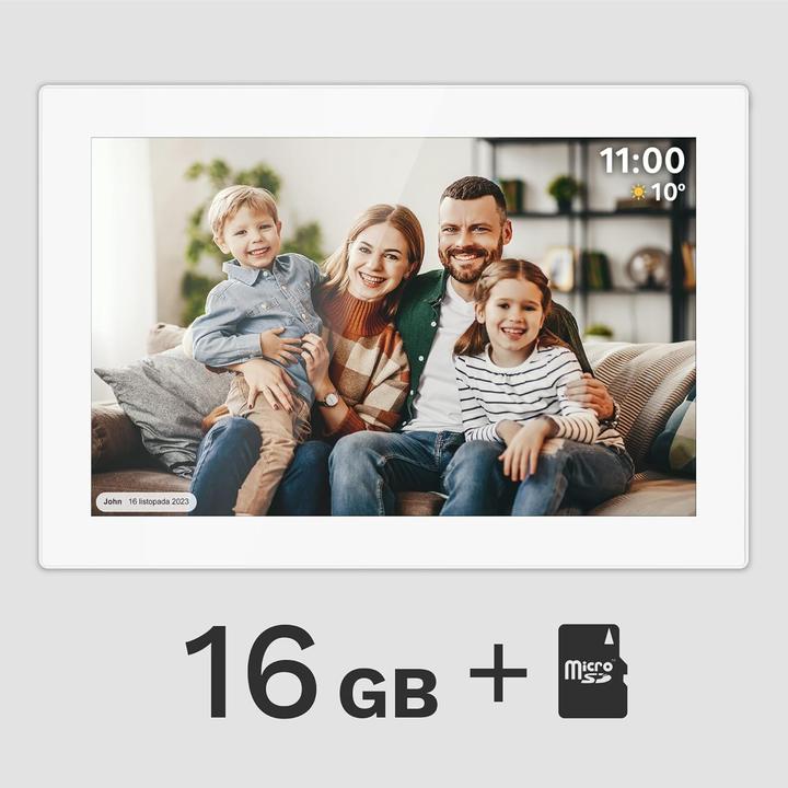 Image du produit Krüger&Matz Kruger&Matz cadre photo numérique FRAMEO Wi-Fi 10 1" blanc (10.10")