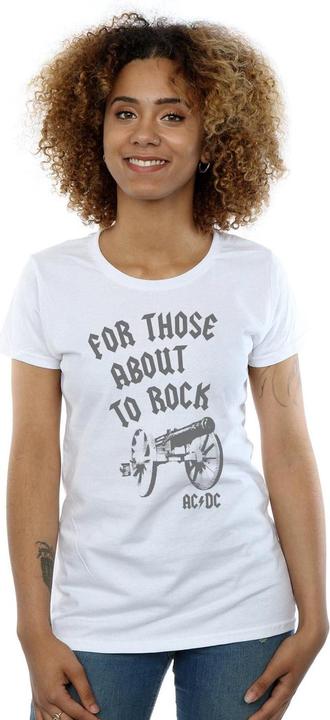 Actual product image AC/DC Womens/Ladies For Those About To Rock Cannon Cotton T-Shirt (M)