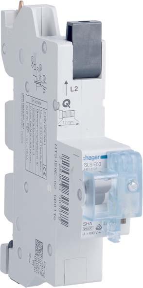 Actual product image Hager HAG HTS150E2 SLS switch 1P E-50A busbar L2