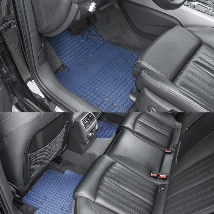 Actual product image Walser Universal rubber car mat set, 4-piece car mats, can be cut to size (2 front mats + 2 rear mats)