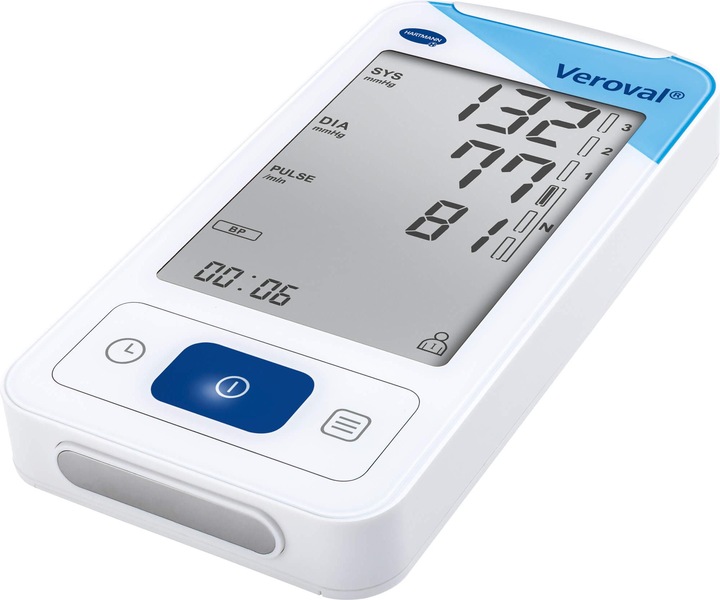 Produktbild Hartmann Veroval EKG- und Blutdruckmessgerät, Schlaganfallprophylaxe Mobile EKG-Funktion und vollautomatisch (Blutdruckmessgerät Oberarm)