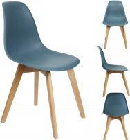 Produktbild Home Deco Factory skandinavischer stuhl schale pp entenblau