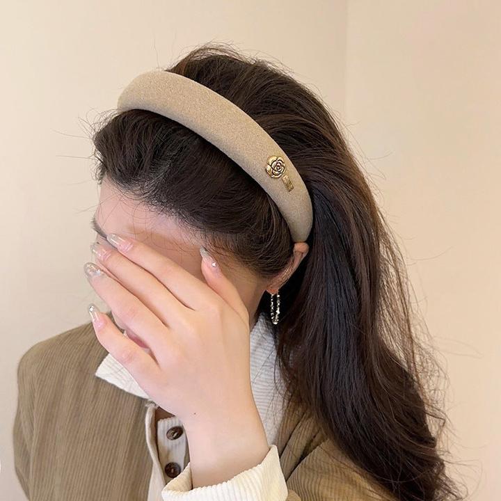 Immagine prodotto Alopini Elegante fascia di fiori in velluto - accessorio per capelli di ispirazione vintage e alla moda