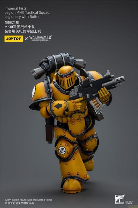 Produktbild Joy Toy Warhammer The Horus Heresy Actionfigur 1/18 Imperial Fists Legion MkIII Tactical Squad Legionary wit
