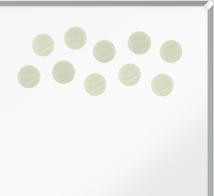Actual product image Nobo Magnet round 38mm 1915308 white 10 pieces (10 x)