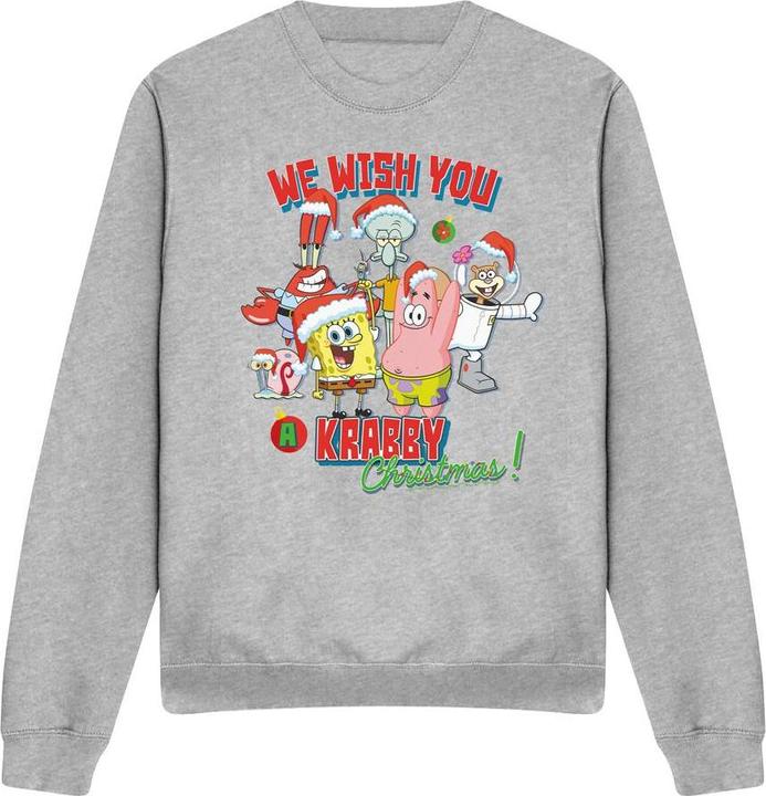 Image du produit Spongebob Squarepants - Sweat WE WISH YOU A KRABBY CHRISTMAS! - Adulte (XL)