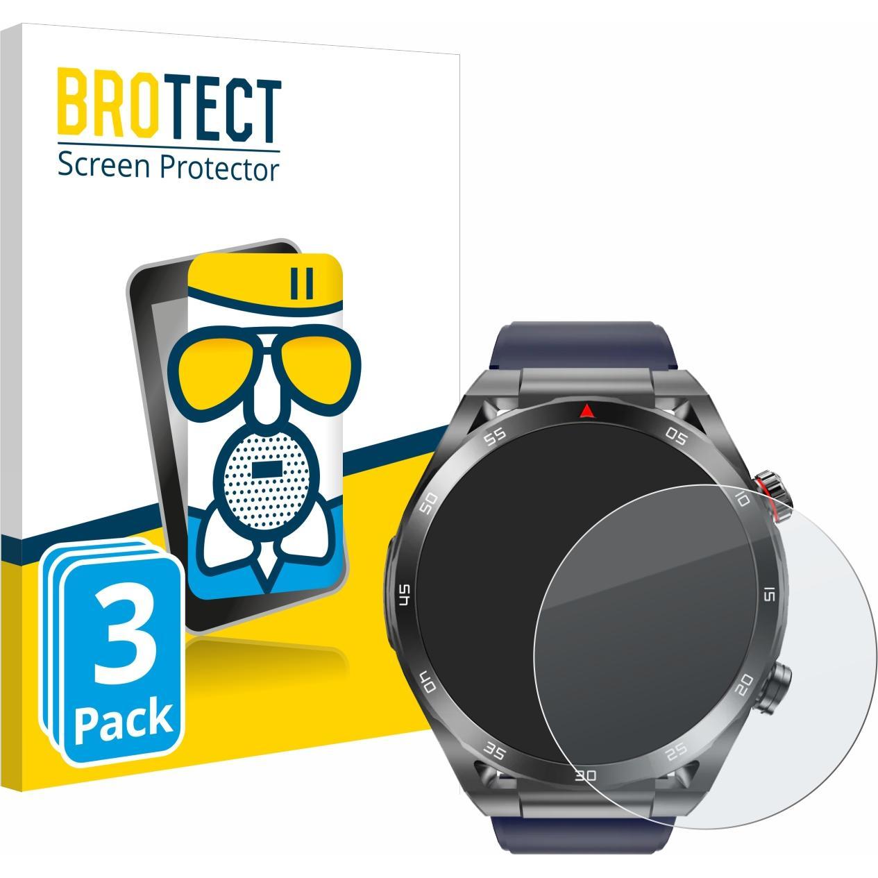 BROTECT Schutzglas Schutzfolie Displayschutz Display Schutz Glas Folie matt, Smartwatch Schutzfolie, Grau