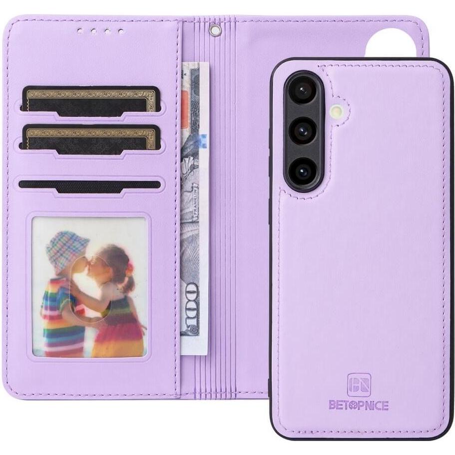 Thumbnail - Cover-Discount Galaxy S24 FE - Teilbare Brieftasche 2-in-1 Handyhülle (Samsung Galaxy S24 FE), Smartphone Hülle, Violett