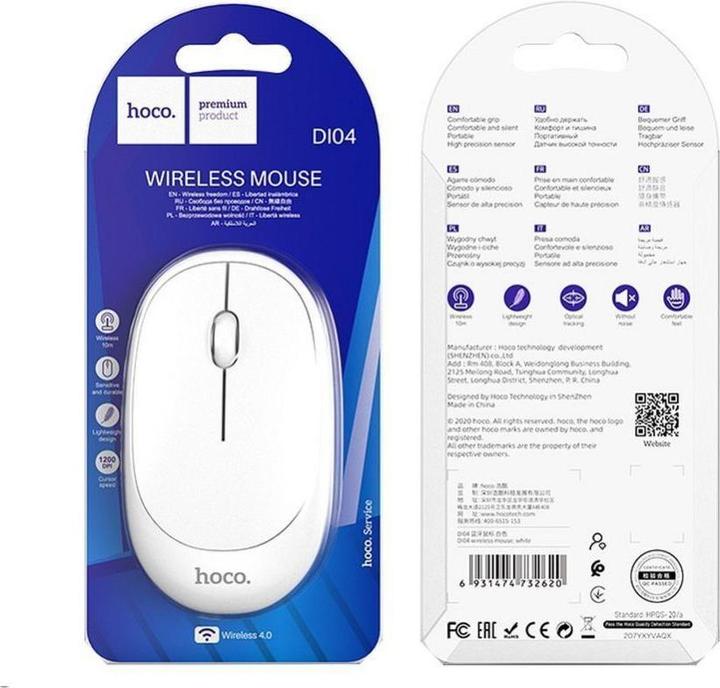 Actual product image Hoco Other Computer Accessory Wireless mouse 2,4G DI04 white (Wireless)