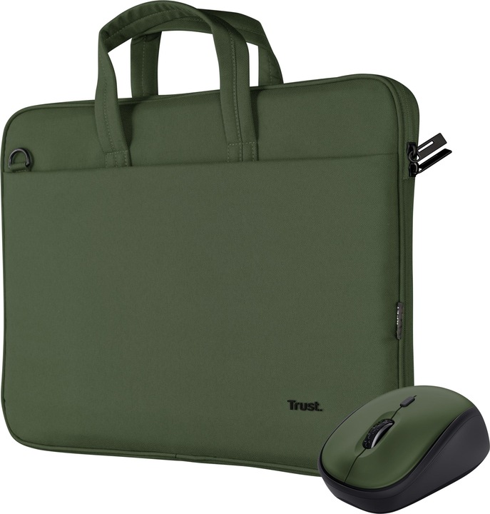 Produktbild Trust Bologna Bag And Mouse Set Green (15.98", Universal)
