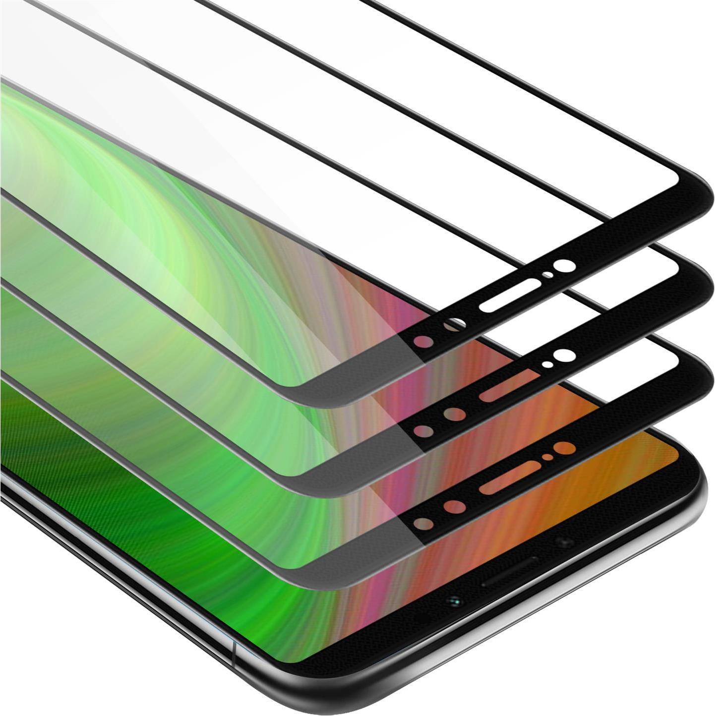 Cadorabo Vollbild Displayschutzglas (3 Stück, Xiaomi Mi Max 2), Smartphone Schutzfolie, Weiss