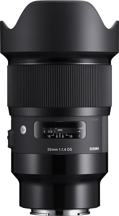 Image du produit Sigma 20mm, f/1.4 DG HSM ART, Sony E (Sony E, Plein format, APS-C / DX)