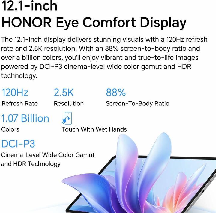 Produktbild Honor Pad 10 8GB/256GB Grau (nur WLAN, 12.10", 256 GB, Grau)