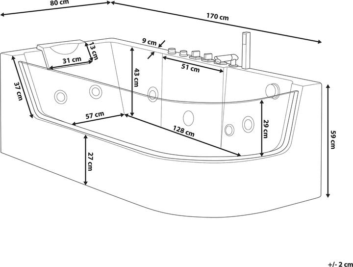 Produktbild Beliani Acuario (285 l, 170 cm, 80 cm)
