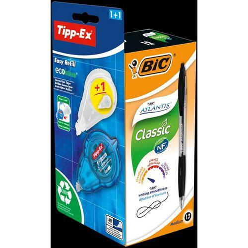 Actual product image Bic Biros set Atlantis Classic blueWriting colour black, 1 set (Black, 12x)