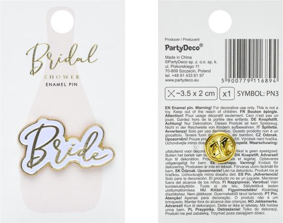Produktbild Amscan Brosche Bride 4x2cm (1 Stk.)