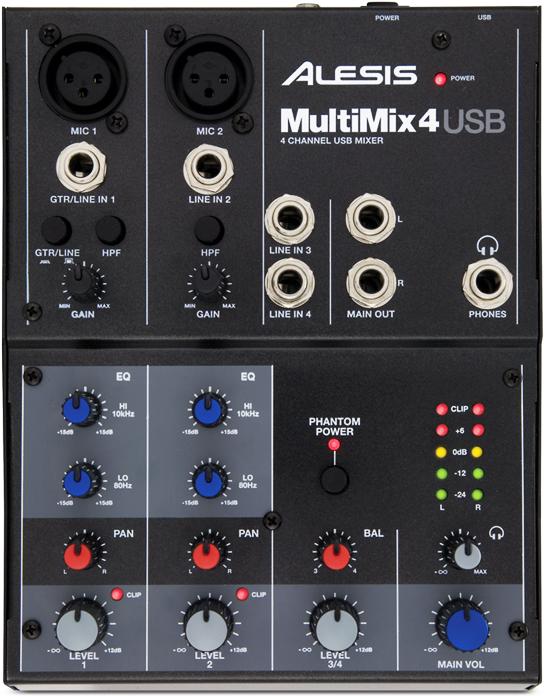 Produktbild Alesis MultiMix 4 USB (Studio- und Livemixer)