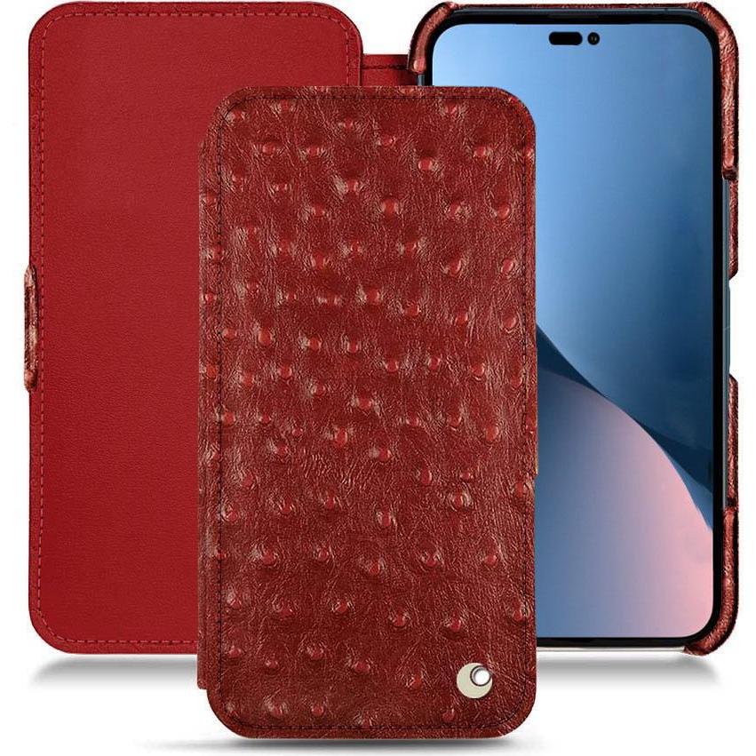 Thumbnail - Noreve Lederschutzhülle horizontal (Apple iPhone 14 Plus), Smartphone Hülle, Rot