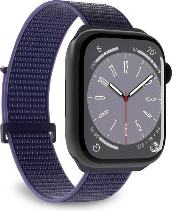 Puro Nylon Sport - Pasek per Apple Watch 42/44/45/49 mm (Granatowy) (45 mm, 44 mm, 42 mm, 49 mm, Nylon)