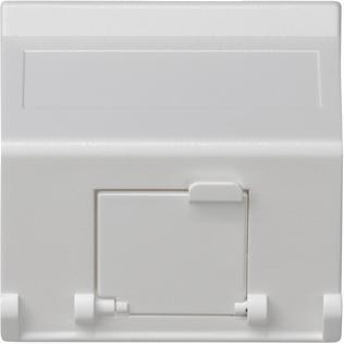 Kontakt, Steckdose, Simon Tile K45 einer einzelnen RJ-Telekommunikationsbuchse, diagonal mit Verschluss, reinwei