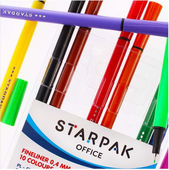 Produktbild Starpak Fineliner, 6 Farben, rund, 0,4 mm (Mehrfarbig, 6 x)